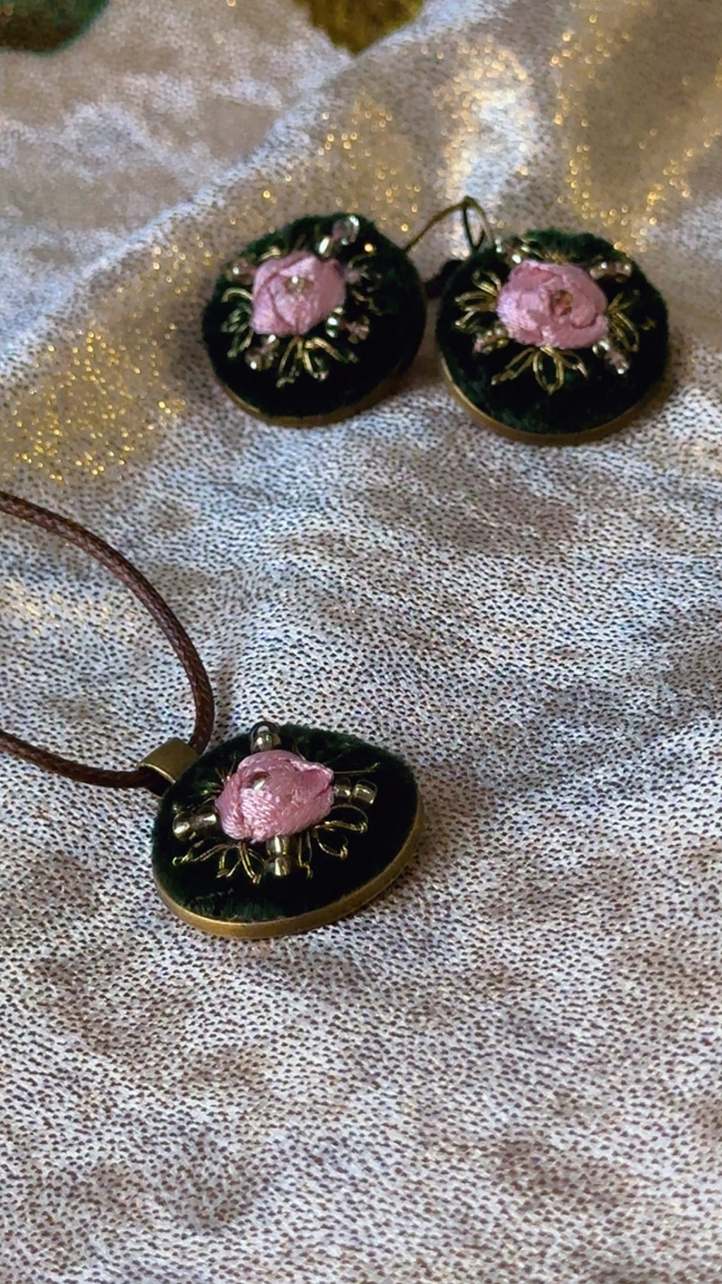 The Rosewood Velvet Drop Earrings