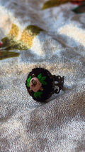 Enchanted Rose Hand-Embroidered Filigree Ring