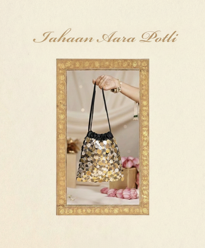 Jahaan Aara Hand-Embellished Potli Bag