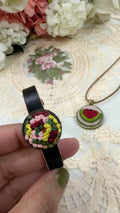 Gul-e-Bahar Hand-Embroidered Leather Bracelet | Rustic Romance Series