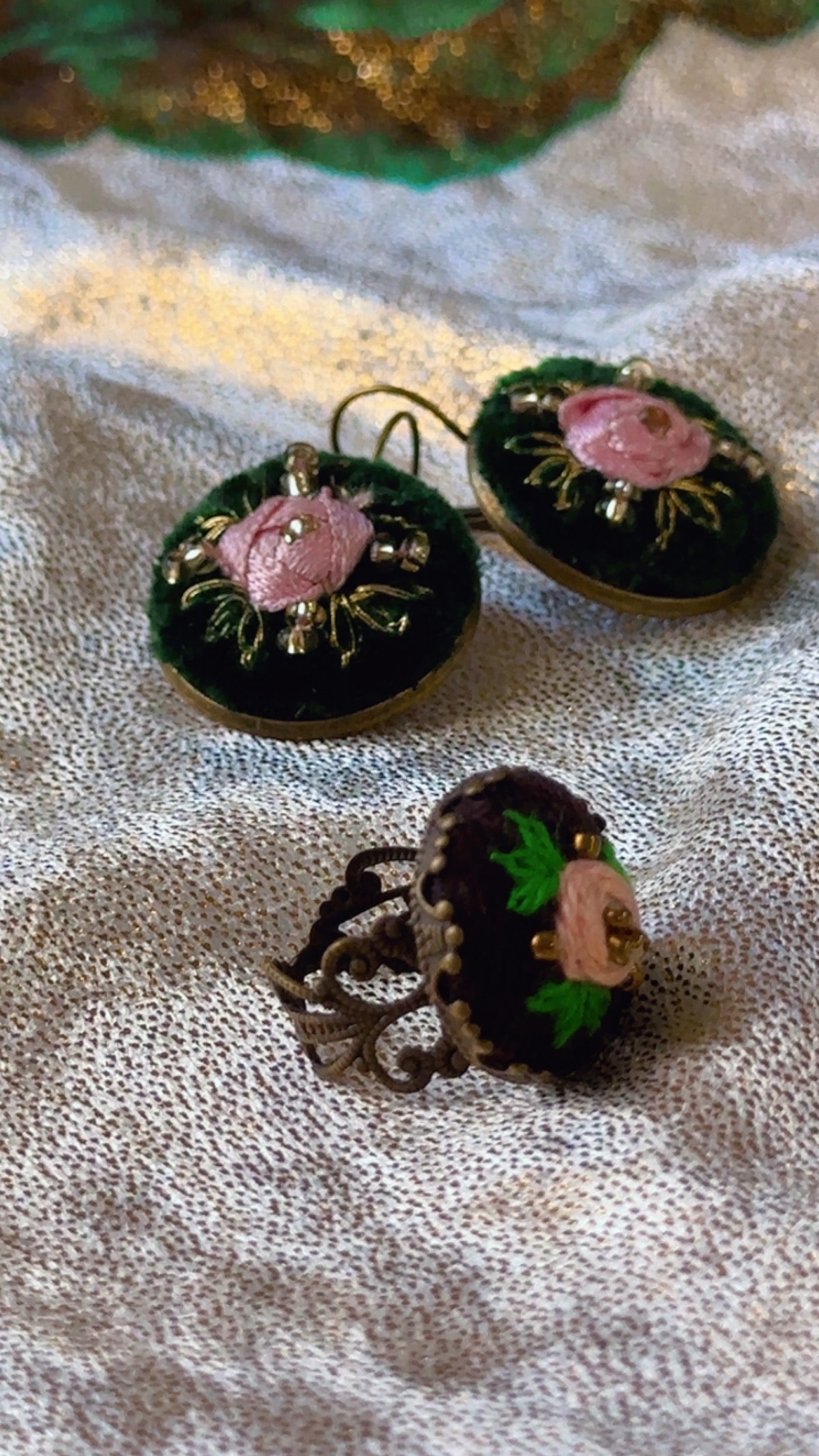 The Rosewood Velvet Drop Earrings