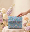 Azure Blossom Envelope | Handmade Floral Sequined Crossbody & Clutch Bag