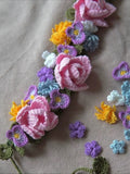 Secret Garden Cascading Roses & Florals Crochet Statement Piece
