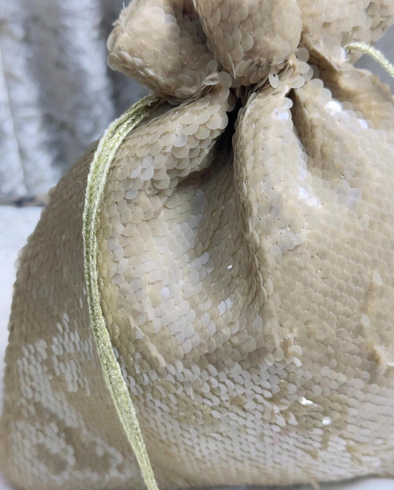 Roomi — رومی | Shimmering Gold Sequin Evening Pouch for Weddings