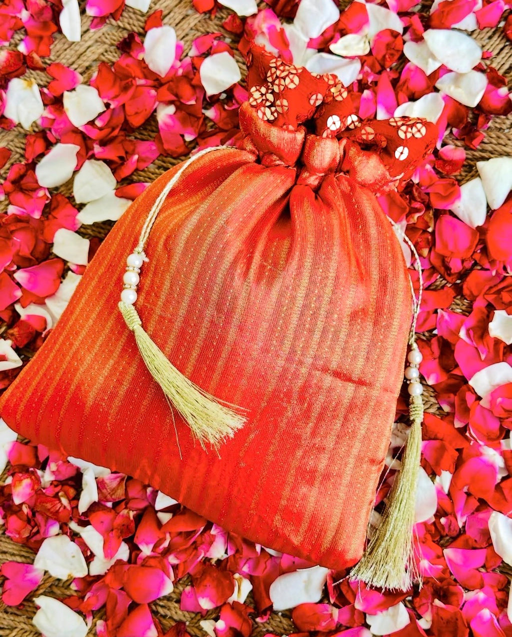 Za’afran Handmade Orange Potli Bag