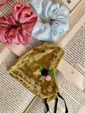 Hand-Embroidered Velvet Face Mask - Custom Floral Design
