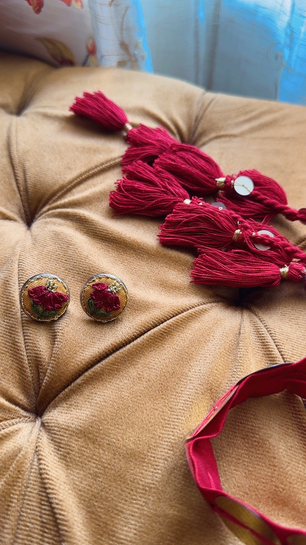 MehrMa Handcrafted Sequin Potli Bag – Whimsical Vintage Drawstring Bag with Coin Embellishments and Tassels