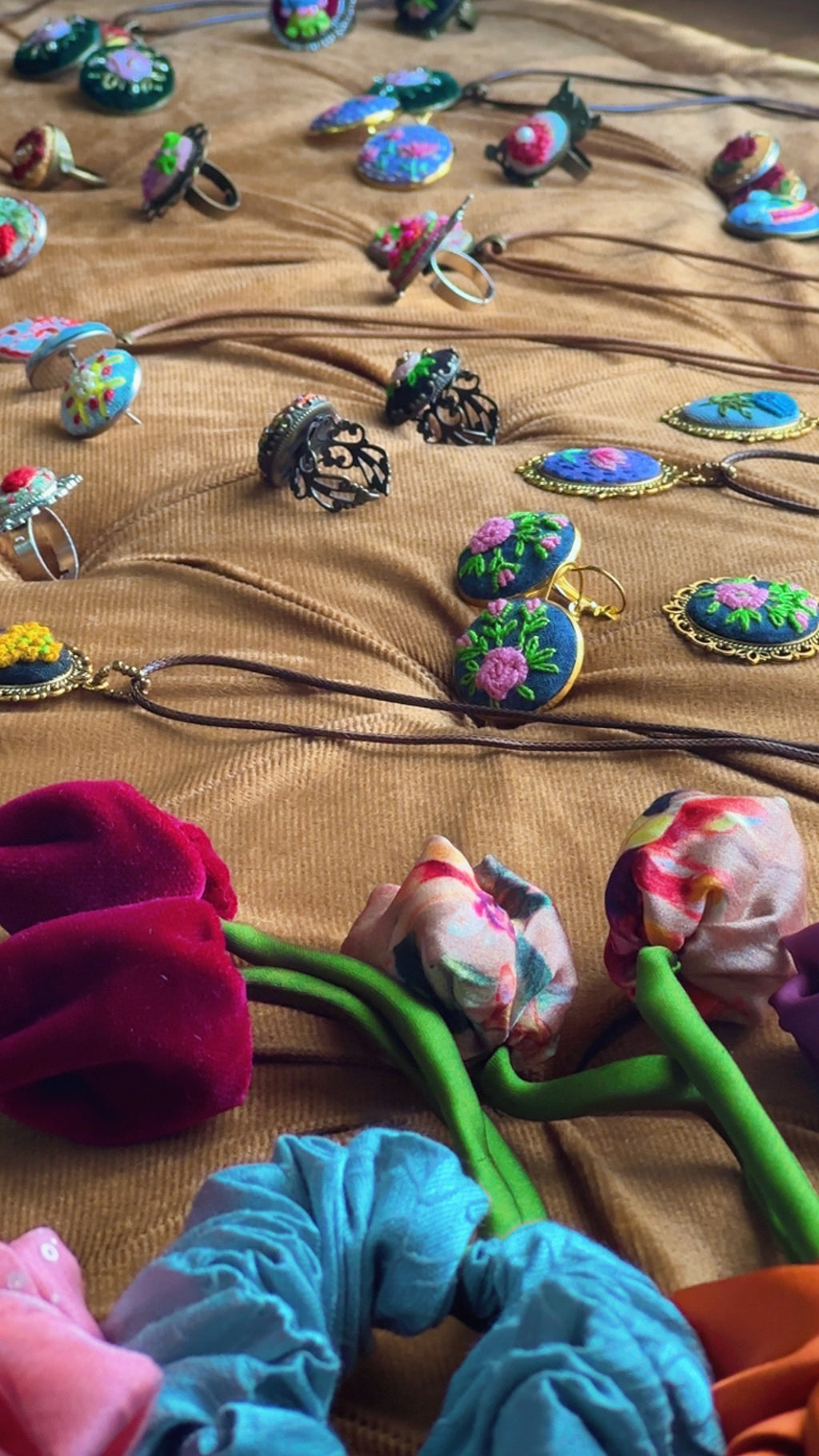 Wildflower Garden Hand-Embroidered Drops