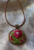 The Pearl Blossom Hand Embroidered Pendant