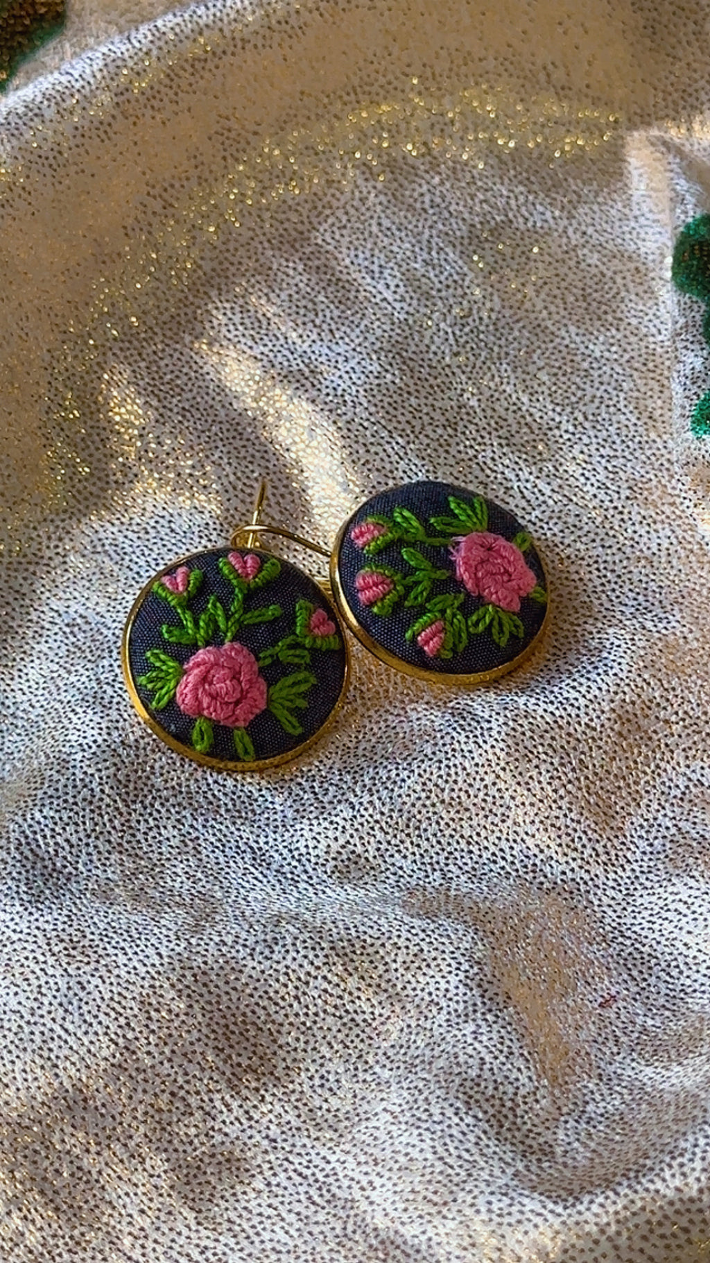 Wildflower Garden Hand-Embroidered Drops