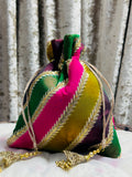 Nazish - Traditional Handcrafted Multi-Color Gota Work Potli Bag | نازش