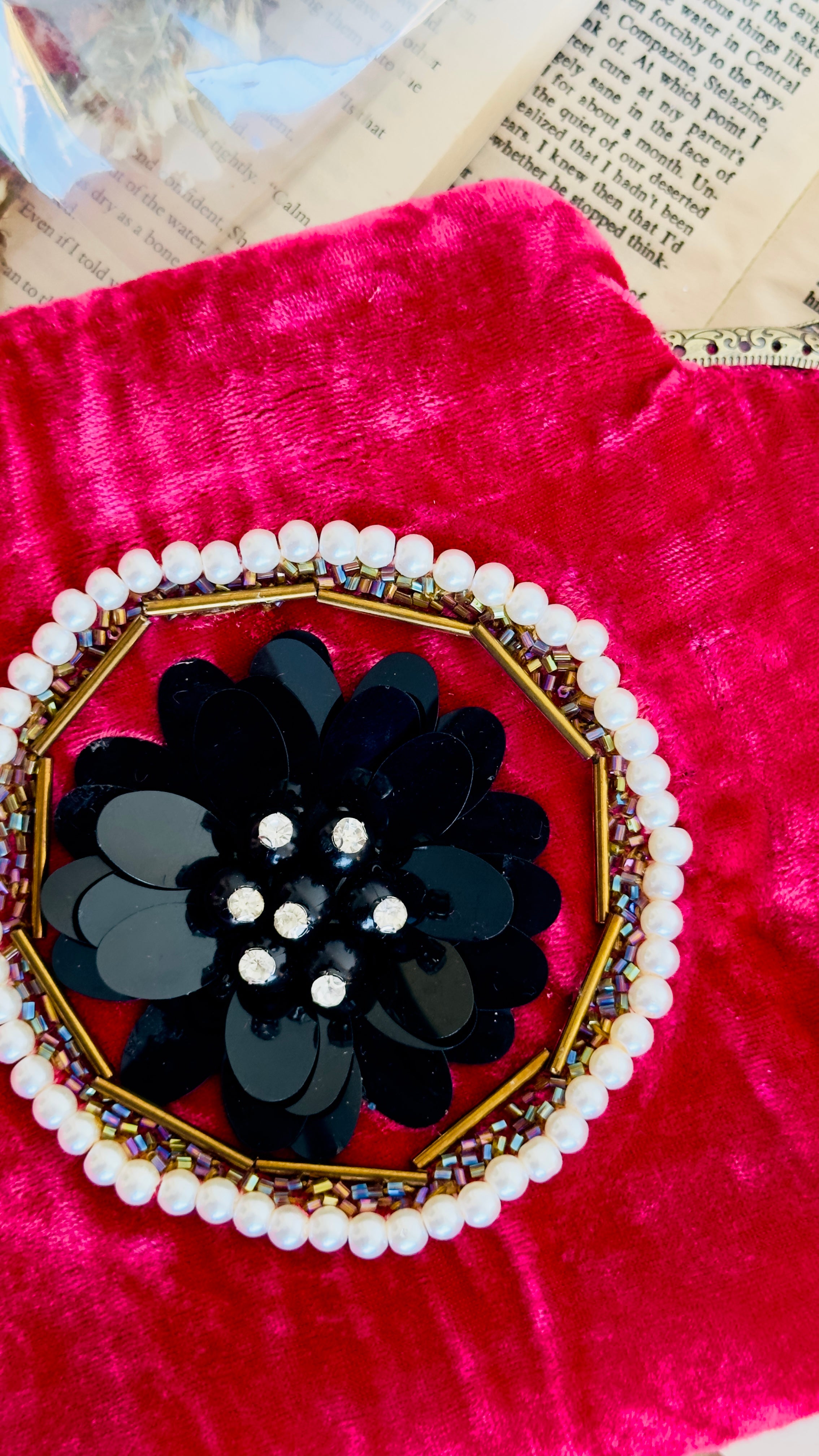 The Fuchsia Fantasy: Vintage Velvet Jewel Box Clutch