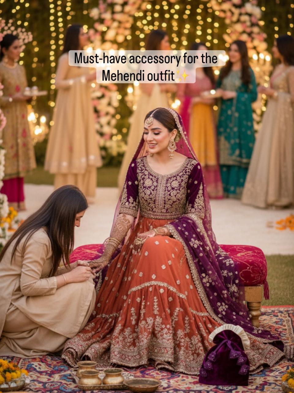 Aafreen: Royal Purple Jhumka Tassel Potli (Customizable)