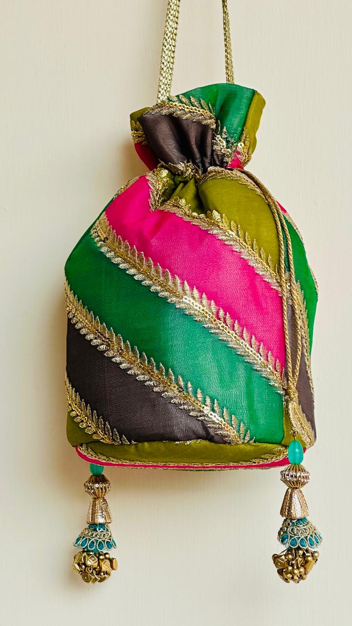Mah Jabeen: Multi-Color Chatapatti Gota Work Potli