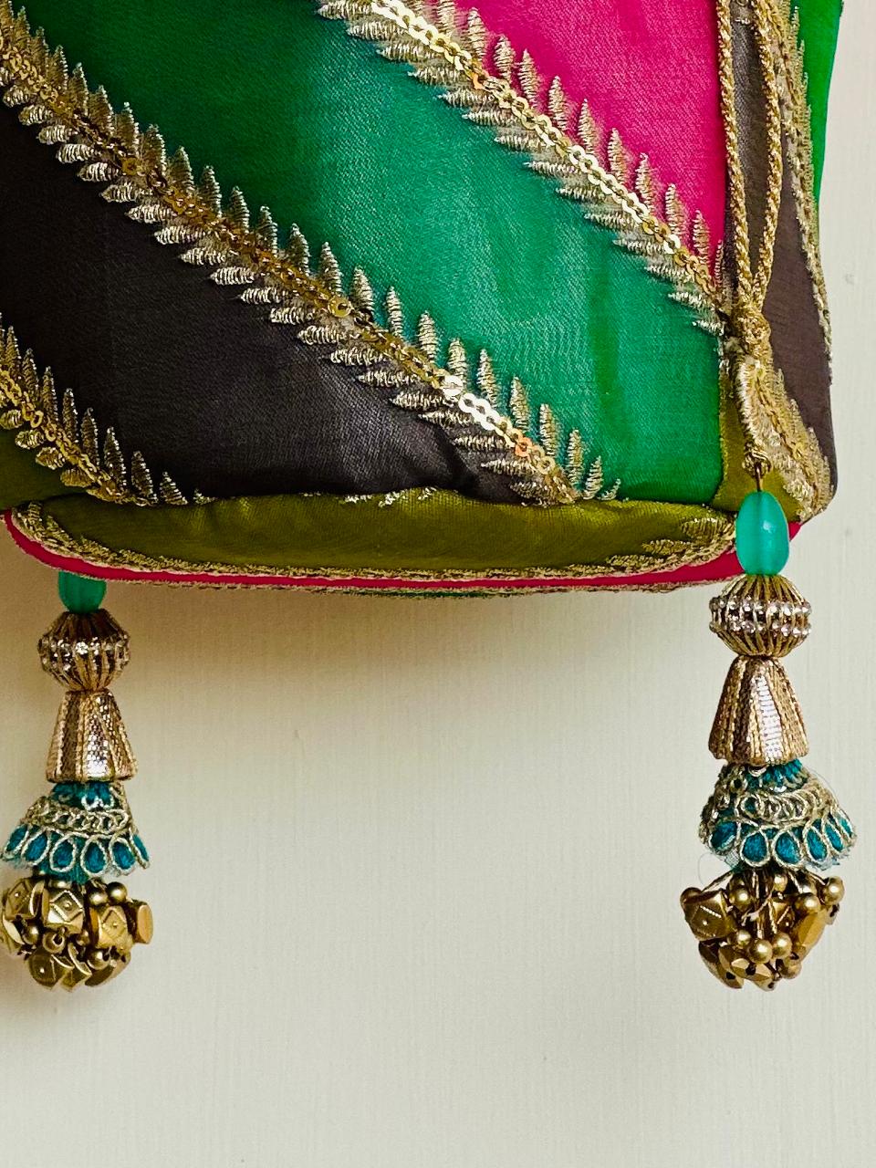 Mah Jabeen: Multi-Color Chatapatti Gota Work Potli