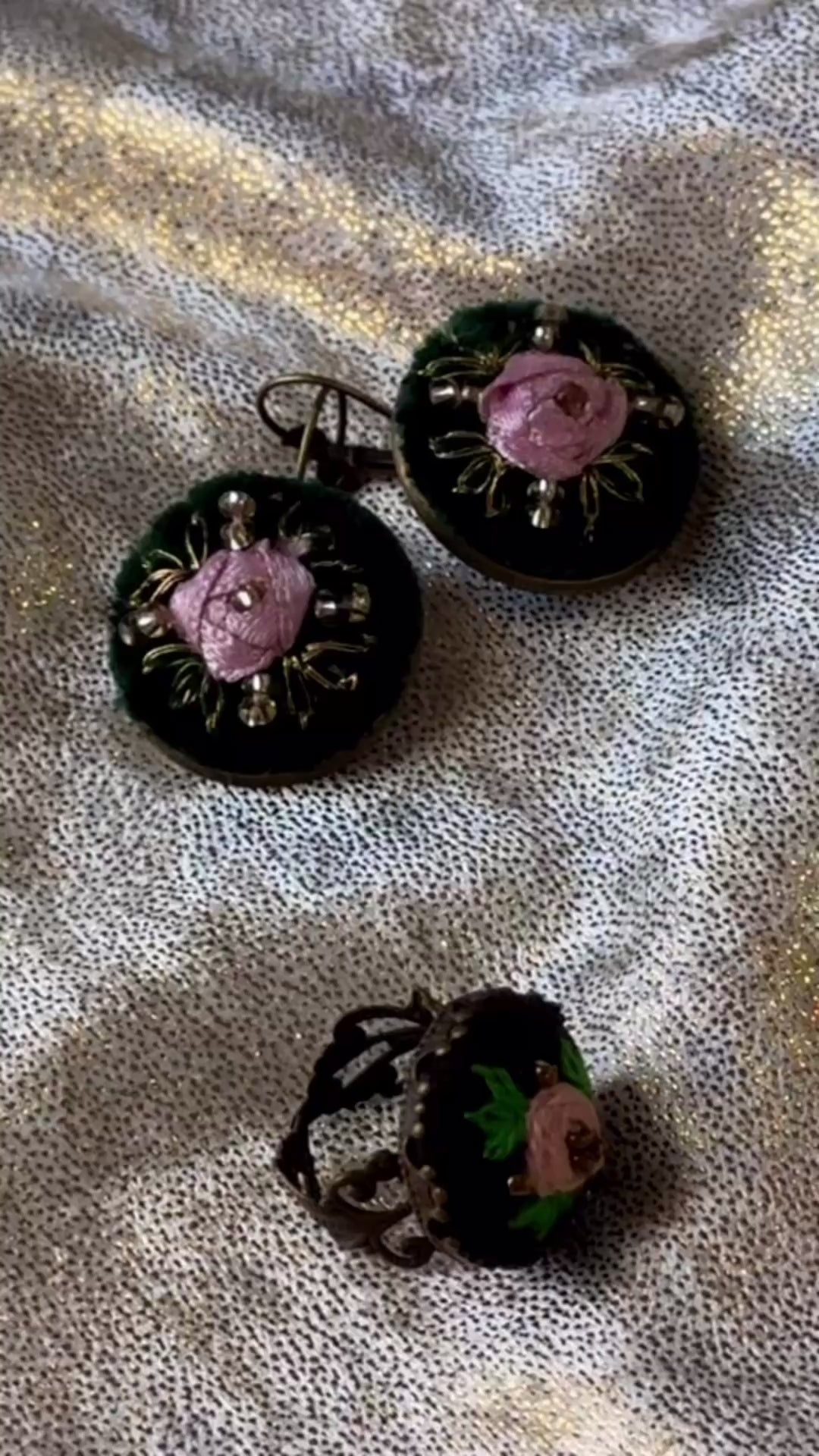 The Rosewood Velvet Drop Earrings