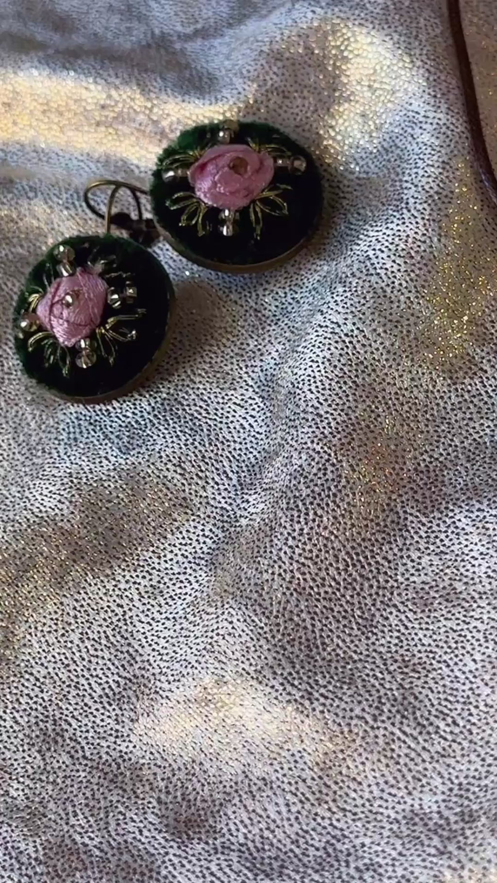 Enchanted Rose Hand-Embroidered Filigree Ring