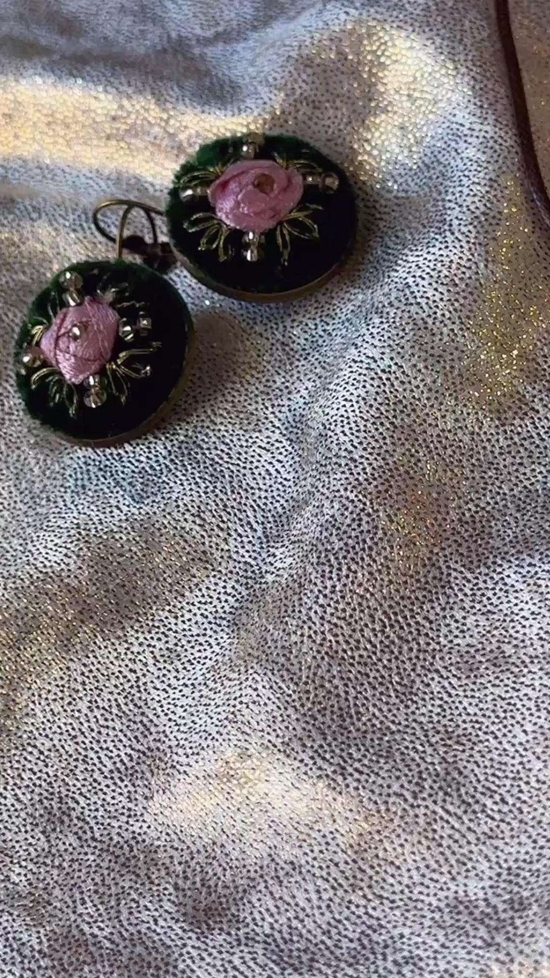 Enchanted Rose Hand-Embroidered Filigree Ring