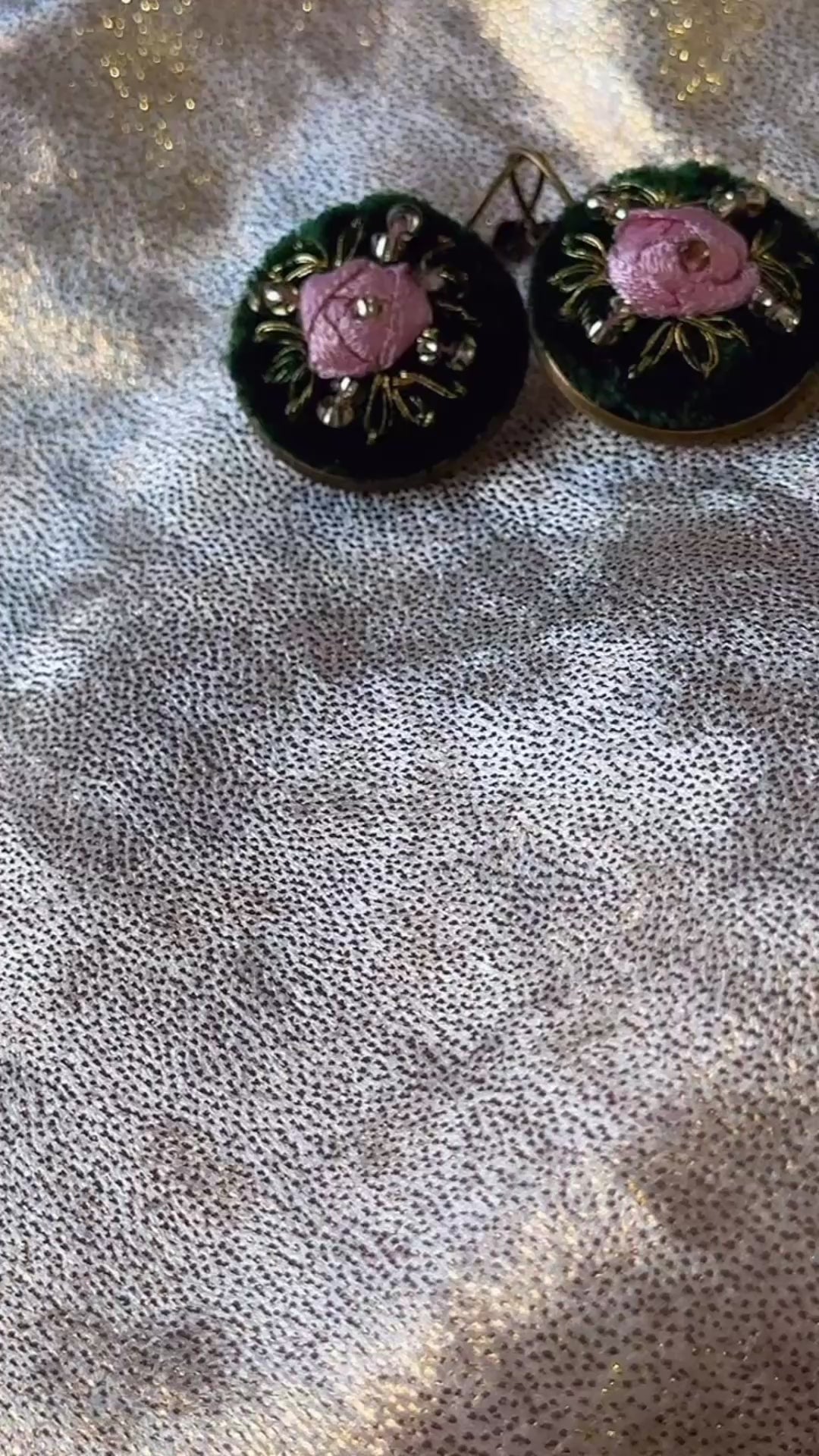 The Rosewood Velvet Drop Earrings