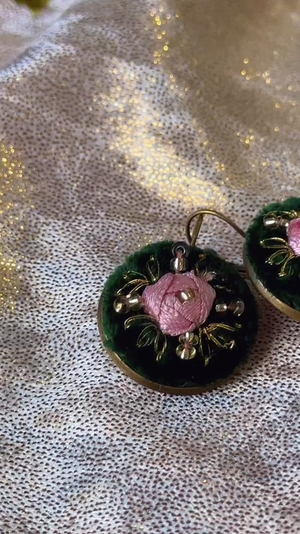 The Rosewood Velvet Drop Earrings