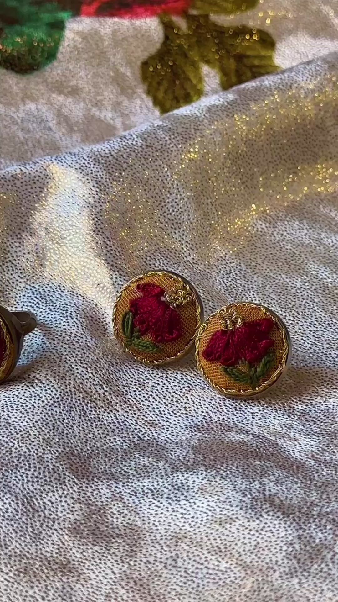 Royal Crimson & Gold "Jeweled Heart" Ring