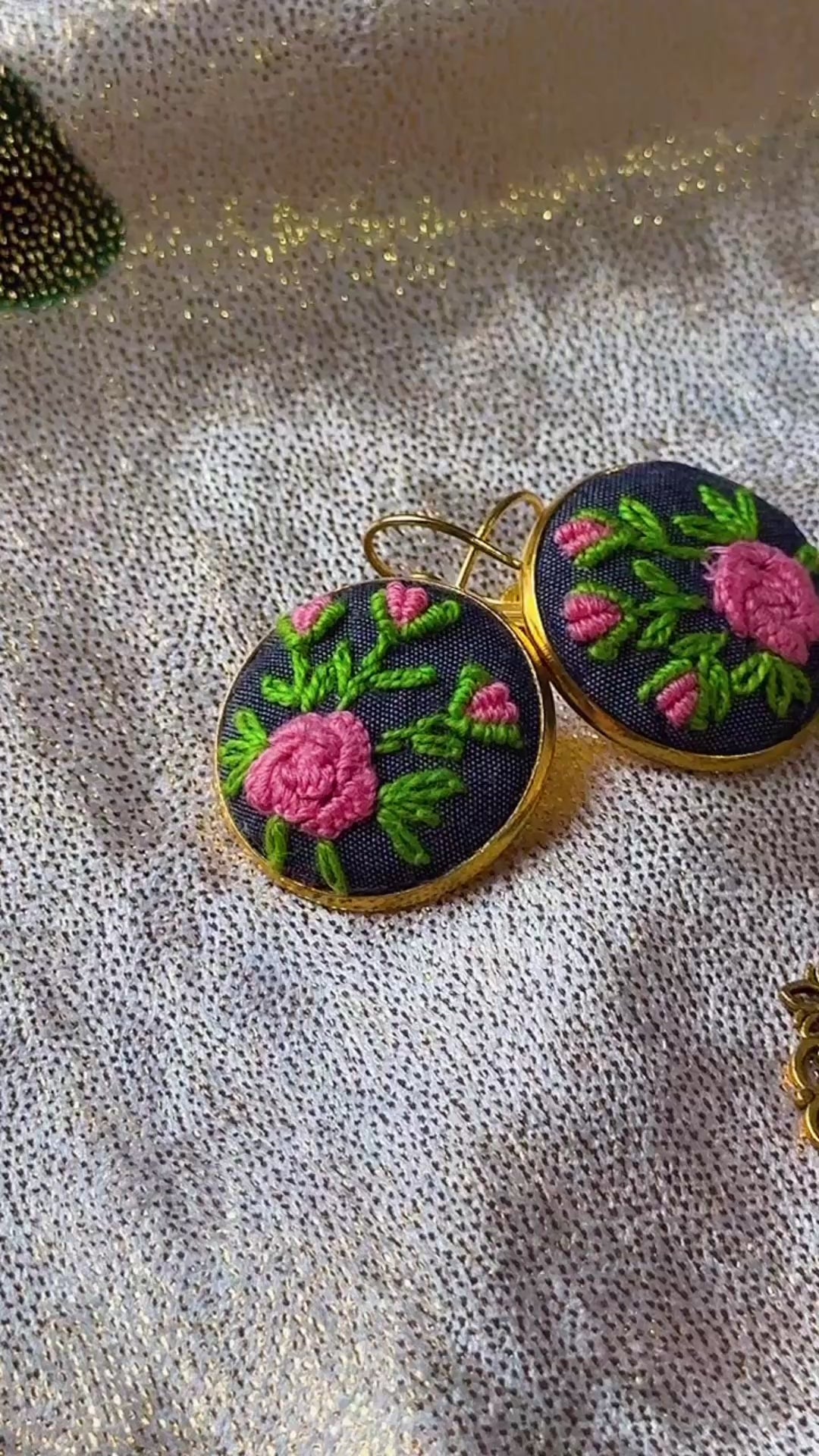Wildflower Garden Hand-Embroidered Drops