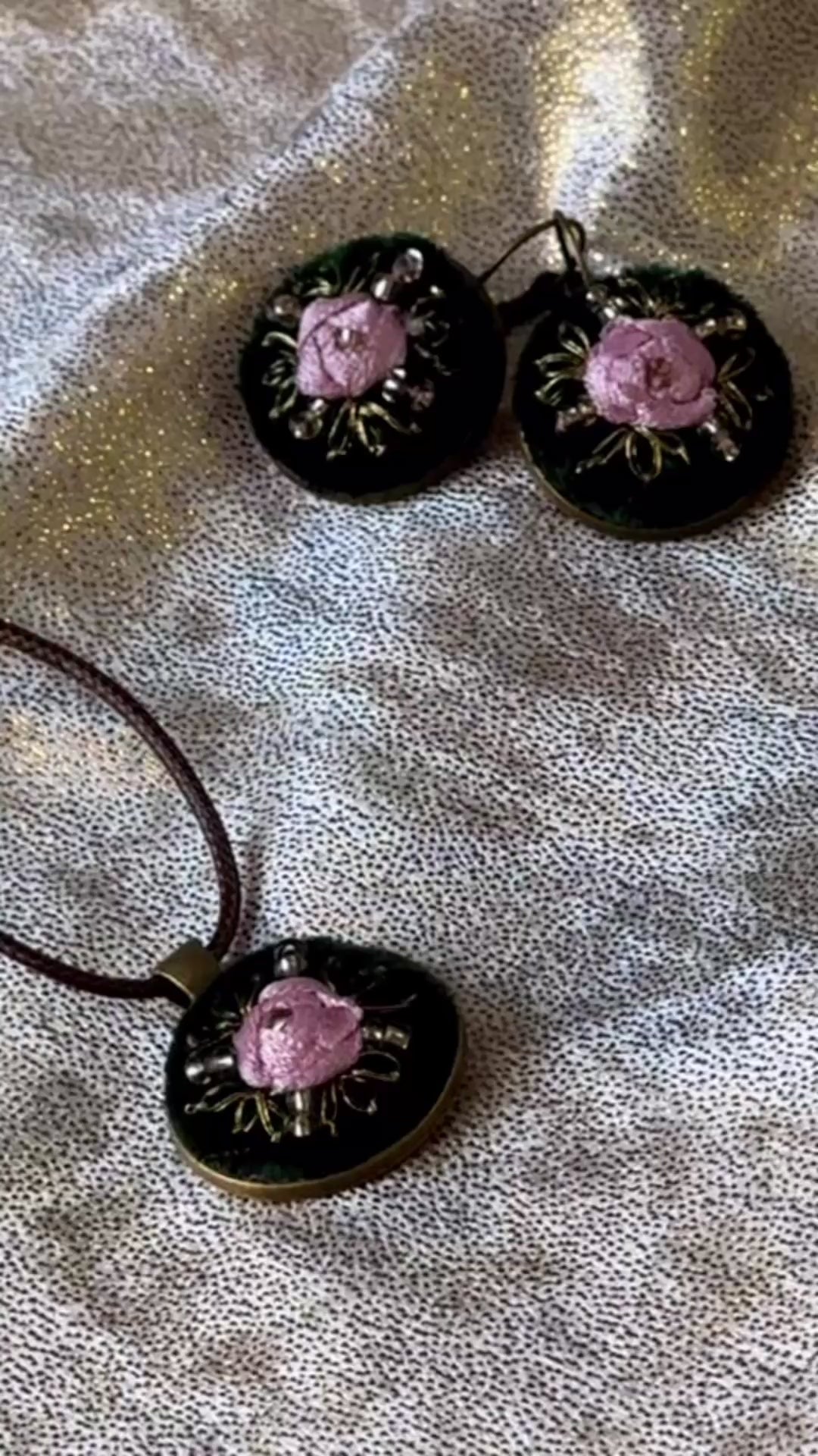 The Rosewood Velvet Drop Earrings