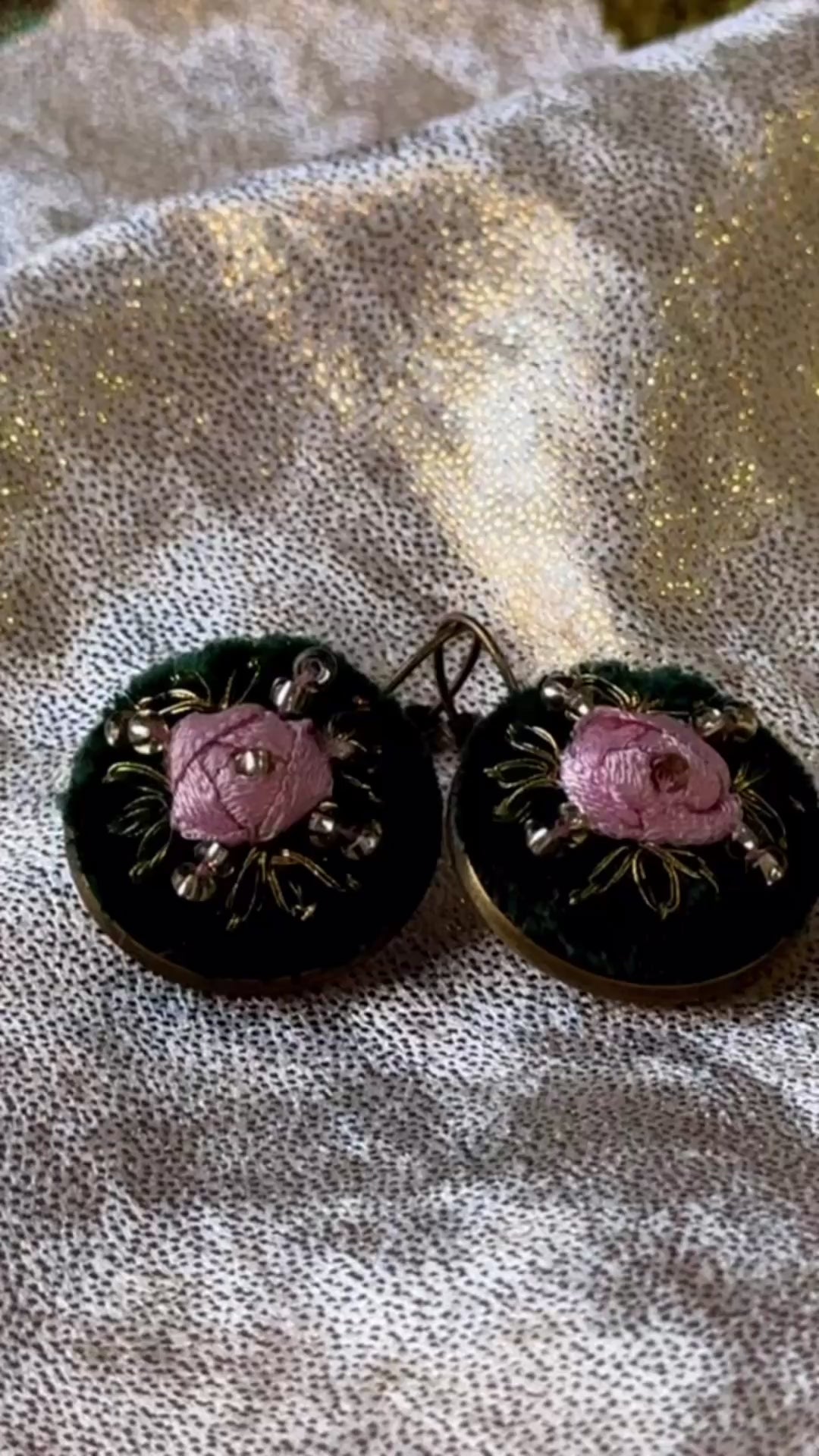 The Rosewood Velvet Drop Earrings